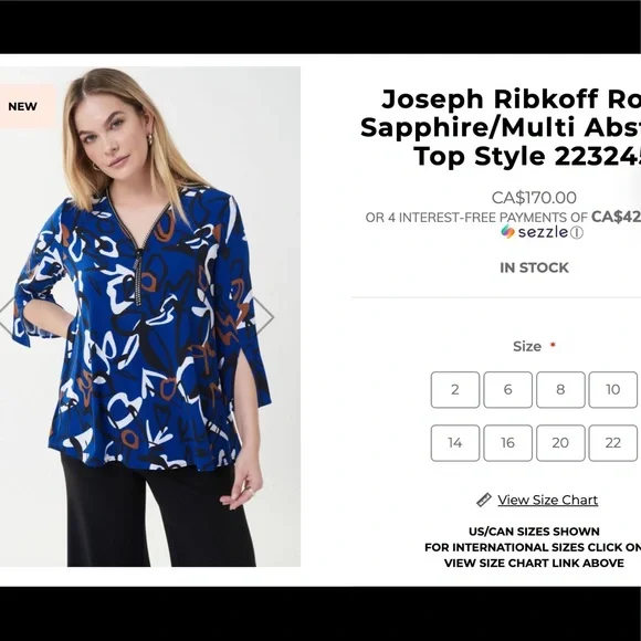 NWT Joseph Ribkoff Blouse - Picture 2 of 5